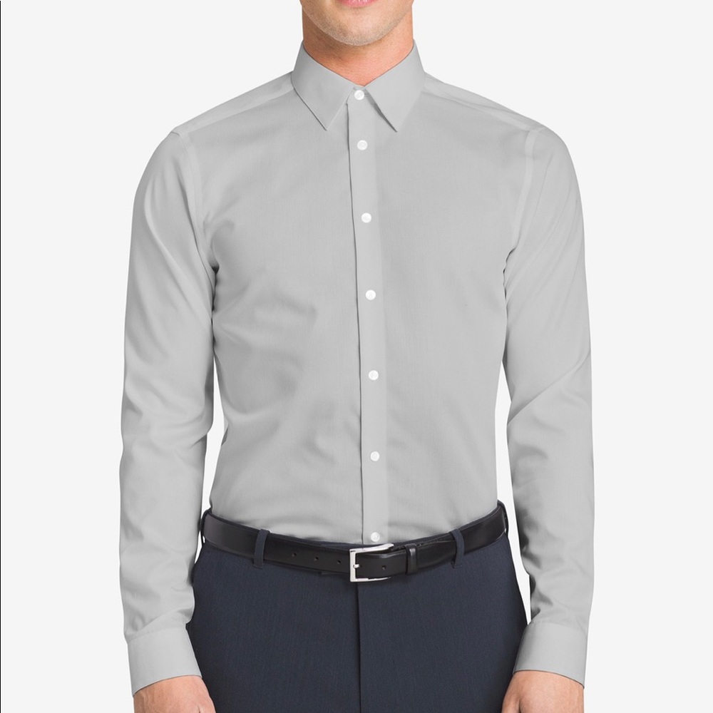 Calvin Klein slim fit, non-iron button down, grey
